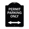 Signmission Permit Parking Bidirectional Arrow Heavy-Gauge Aluminum Architectural Sign, 24" x 18", BW-1824-23328 A-DES-BW-1824-23328 - alternate 1